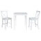 International Concepts Round 30 in x 30 in CounterHeight Dining Table, 2 X-Back Stools, White, 30 in W, 30 in L, 30 in H K08-3030-S6132-2 - alternate 1